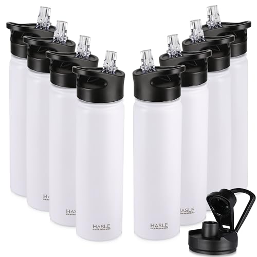 Insulated Water Bottle 22 oz Double Wall Stainless Steel Water Bottle Wide Mouth with Straw Lid & Spout Lid Keeps Cold or Hot