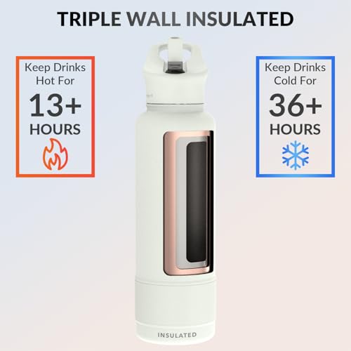 Coldest Insulated Water Bottle with Straw Lid