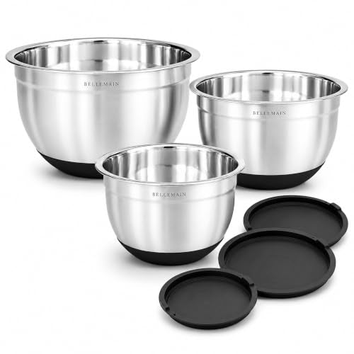 Stainless Steel Mixing Bowls with Airtight Lids Set