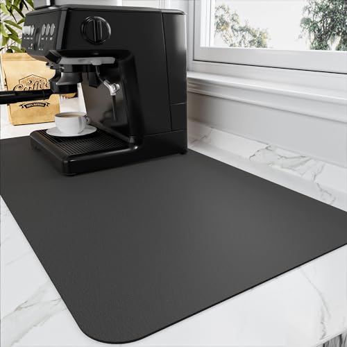 Coffee Mat Absorbent Hide Stain Rubber Backed Dish Drying Mat for Kitchen Counter