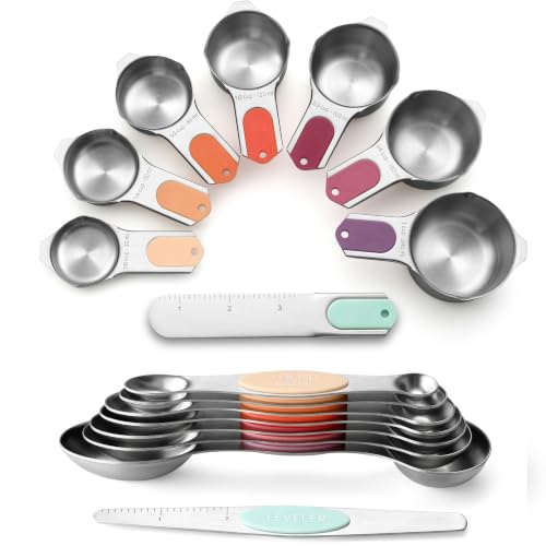 15 Magnetic Measuring Cups & Spoons w (15 Count)