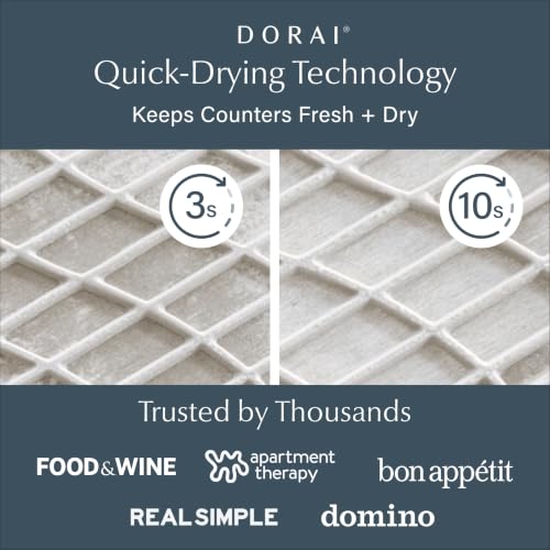 Home Collapsible Dish Drying Rack with Stone Dish Pad