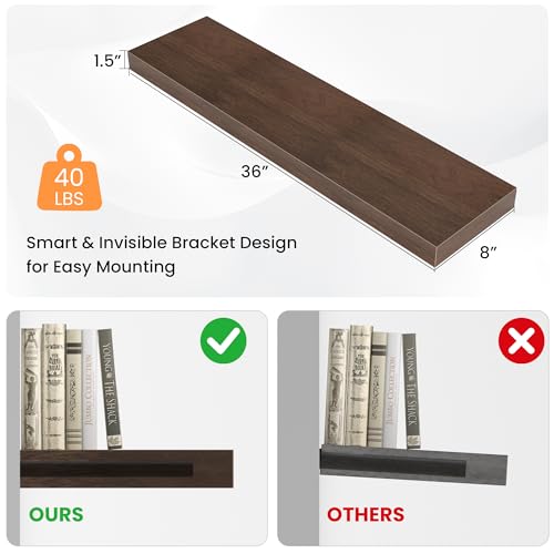 Floating Shelves for Wall (2 Count)