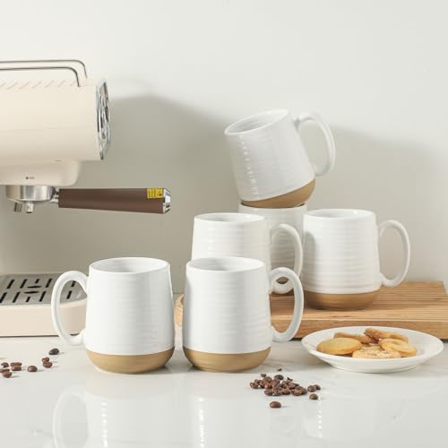 Porcelain Coffee Mugs Set of 6 (6 Count)