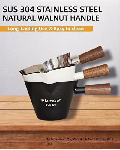 4oz Metal Espresso Shot Cups with Wooden Handle