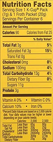 Cappuccino Keurig K Cup Pods with Froth Packets 5.98oz (24 Count)