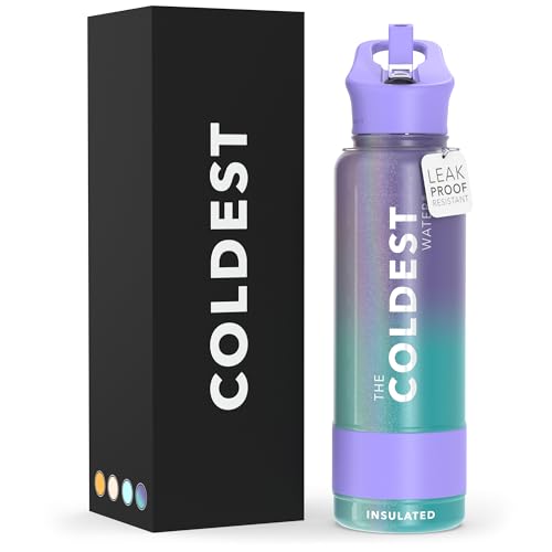Coldest Insulated Water Bottle with Straw Lid