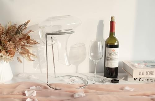 Wine Decanter Drying Stand with Rubber Coated Top to Prevent Scratches (5 Count)