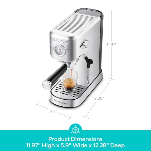 CM5418 Compact Espresso Machine with Milk Frothing Steam Wand
