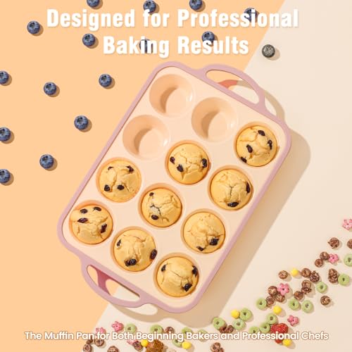 Silicone Muffin Pans for Baking 2 Pack
