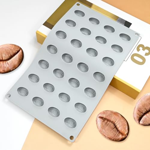 Bakeware Coffee Bean Shape Silicone Mold for Cake Mousse Dessert Chocoalte Non