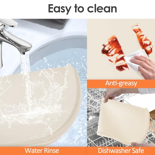 Silicone Coffee Maker Mat with Lip for Countertops
