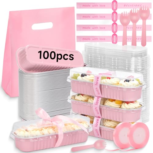 6.8oz Mini Loaf Pans with Lids (30 Count)