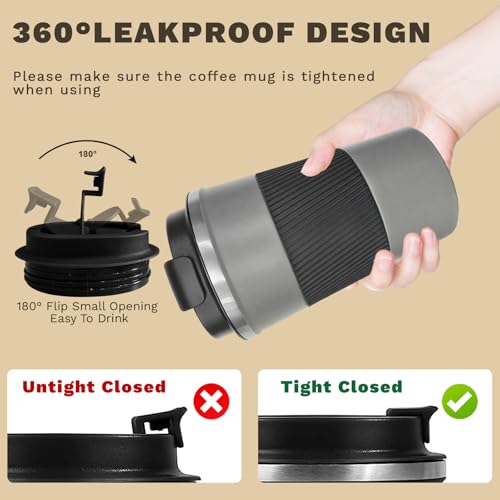 Vacuum Insulated Stainless Steel Travel Coffee Mug