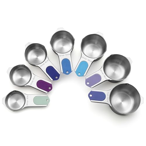 Magnetic Stainless Steel Measuring Cups Set of 7 (7 Count)