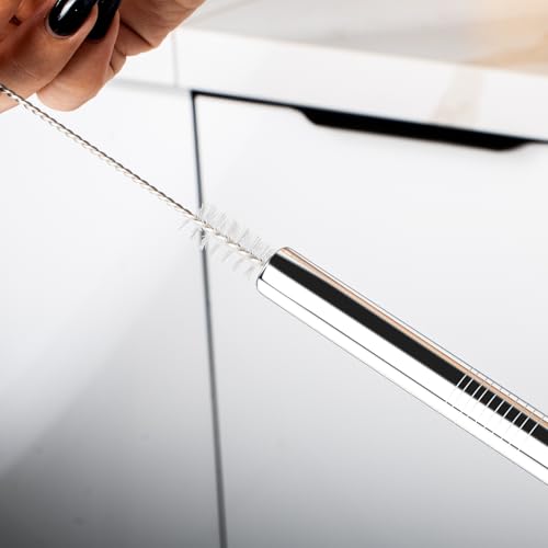 5 Pcs Stainless Steel Smoothie Straws (5 Count)