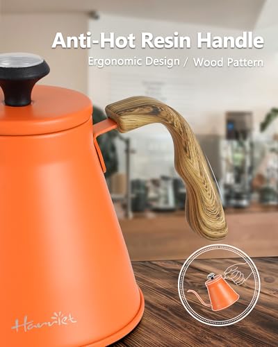 Gooseneck Kettle with Thermometer for Pour Over Coffee and Tea