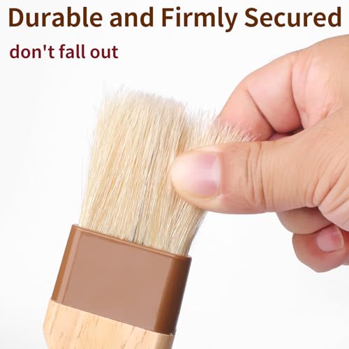 3 Pack Natural Bristle Pastry Brush for Basting Baking Cooking Food