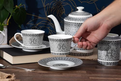 Complete Porcelain Tea Set for 6