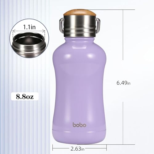 Mini Insulated Water Bottle With Bamboo Lid