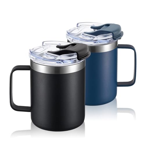 12oz Insulated Travel Coffee Mug with Handle