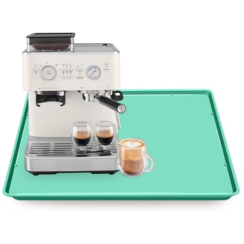 Silicone Coffee Maker Mat with Lip for Countertops
