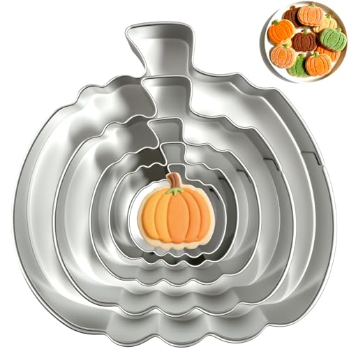 Pumpkin Cookie Cutters Set with Box (5 Count)