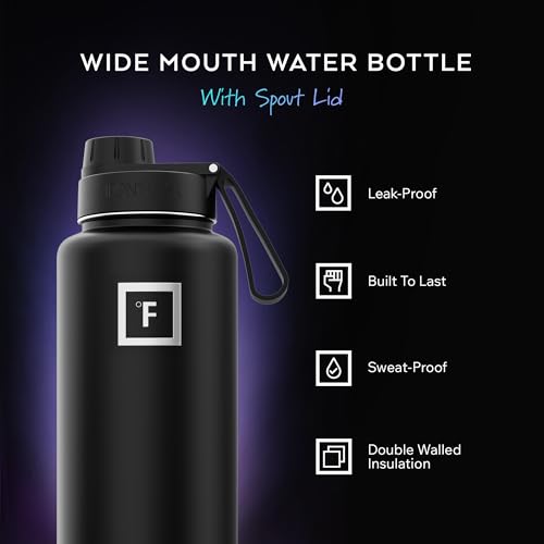 32 oz Wide Mouth Water Bottle with Spout