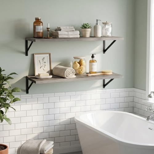 Wall Mounted Floating Shelves Set of 2 (2 Count)