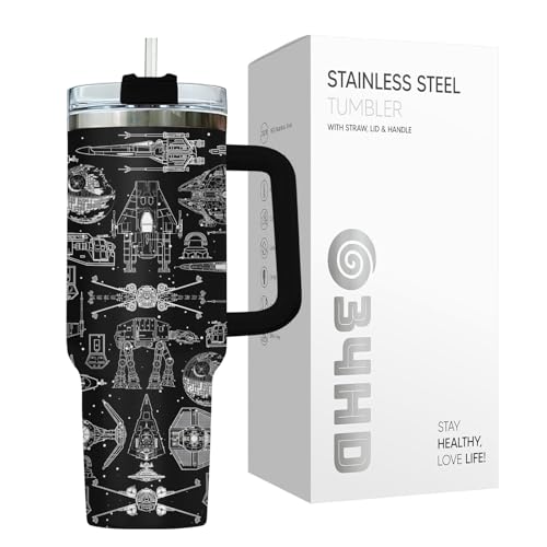 Galaxy Spaceship Sci 40 oz Tumbler with Handle