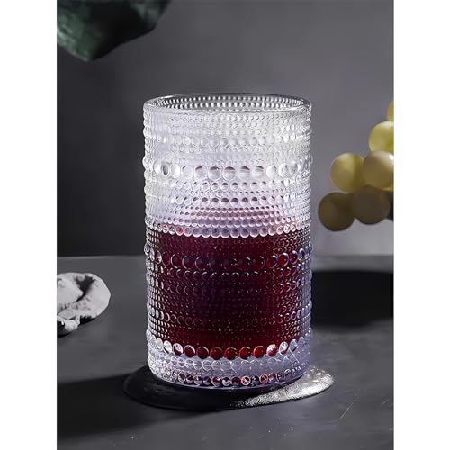 2 Pcs Iced Coffee Glasses Cups with Bamboo Lids and Straws (2 Count)