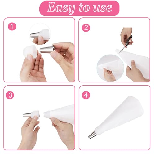 Reusable Piping Bags and Tips Set