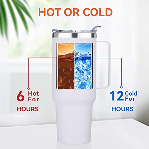 40 oz Stainless Steel Tumbler with Handle