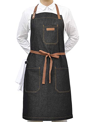 Denim Chef Apron with Pockets