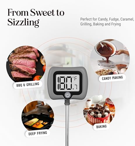 Digital Candy Thermometer with Pot Clip