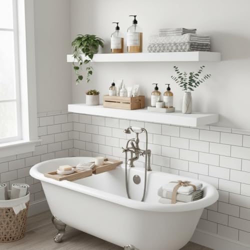 Deep Floating Shelves 36x12” Set of 2 (2 Count)