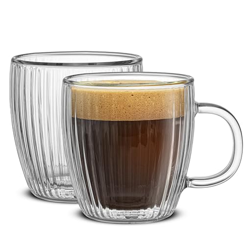 Fluted Glass Espresso Cups (2 Count)