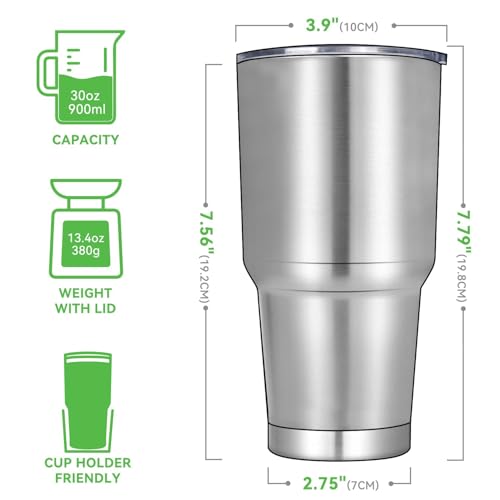 30oz Tumbler Bulk with Lid and Straw (8 Count)