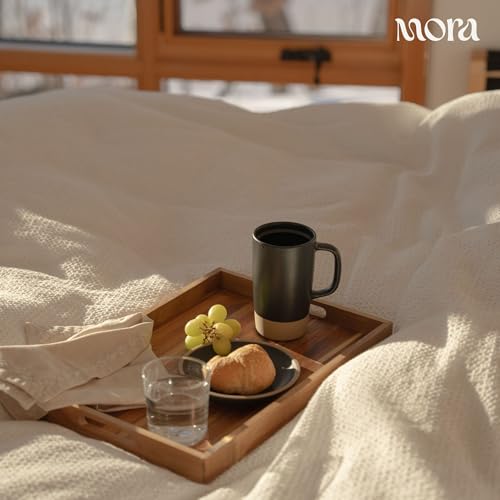 Mora Ceramics Large Tea Mug with Loose Leaf Infuser and Ceramic Lid