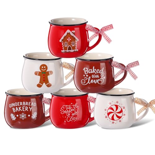 6 Set Christmas Coffee Mugs (6 Count)