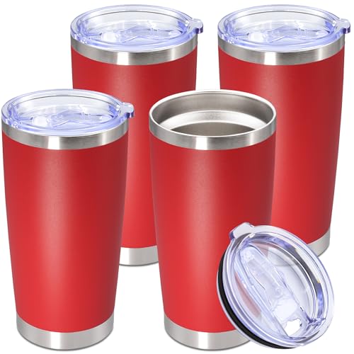 20oz Tumbler Stainless Steel Tumbler Coffee Tumbler with Lid Red