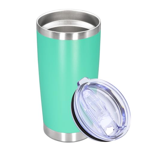 20oz Tumbler Stainless Steel Tumbler Coffee Tumbler with Lid Light Blue