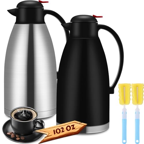 2 Pcs 102 oz Stainless Steel Thermal Coffee Carafe (2 Count)