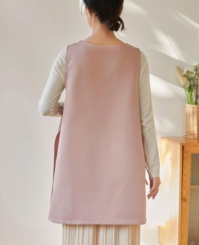 Unisex Cobbler Apron with 3 Deep Pockets Smock Vest Apron