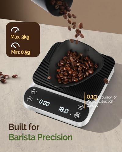 S3 Pour Over Coffee Scale with Timer