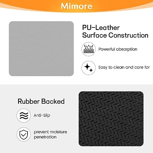 Coffee Mat 16x24 Inch Light Grey Coffee Bar Mat for Countertop
