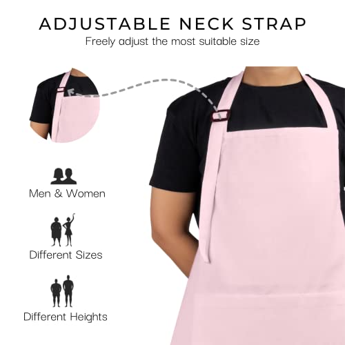 Pack of 2 Chef Apron for Men with pockets 35x27 Inches BBQ Matching Apron for Women