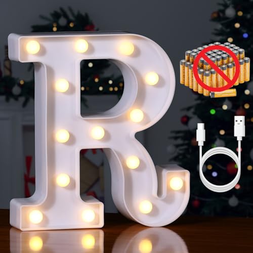 Rechargeable LED Letter Lights Sign Marquee Light Up Letters Sign for Night Light Wedding