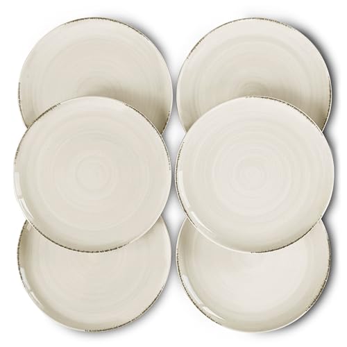 Ceramic Helix Swirl Dinner Plates Set of 6 (6 Count)