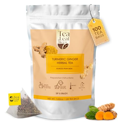 Tealeaf & Co. Turmeric Ginger Herbal Tea (7.055 Ounce)